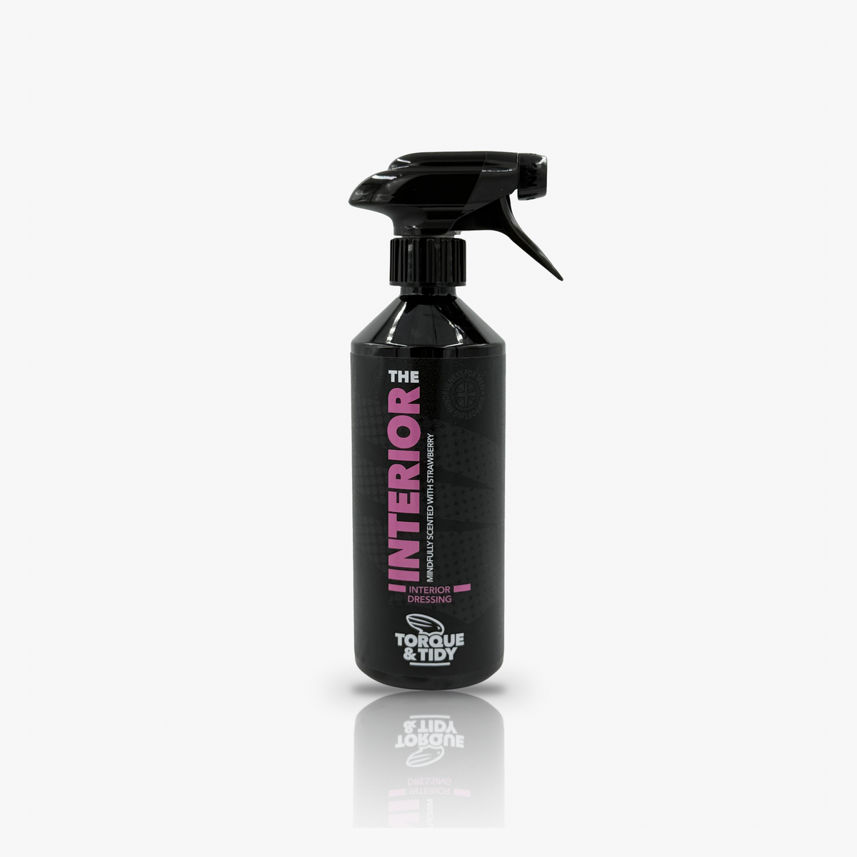 The Interior car interior dressing in a trigger spray bottle