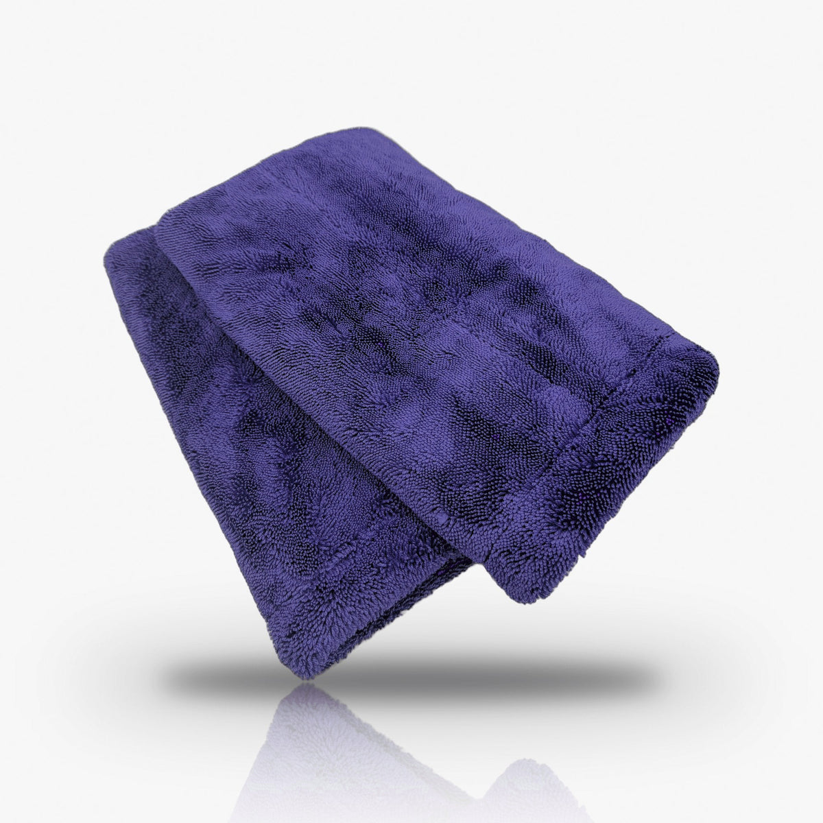 The Dry Towel, purple microfibre drying towel, folded