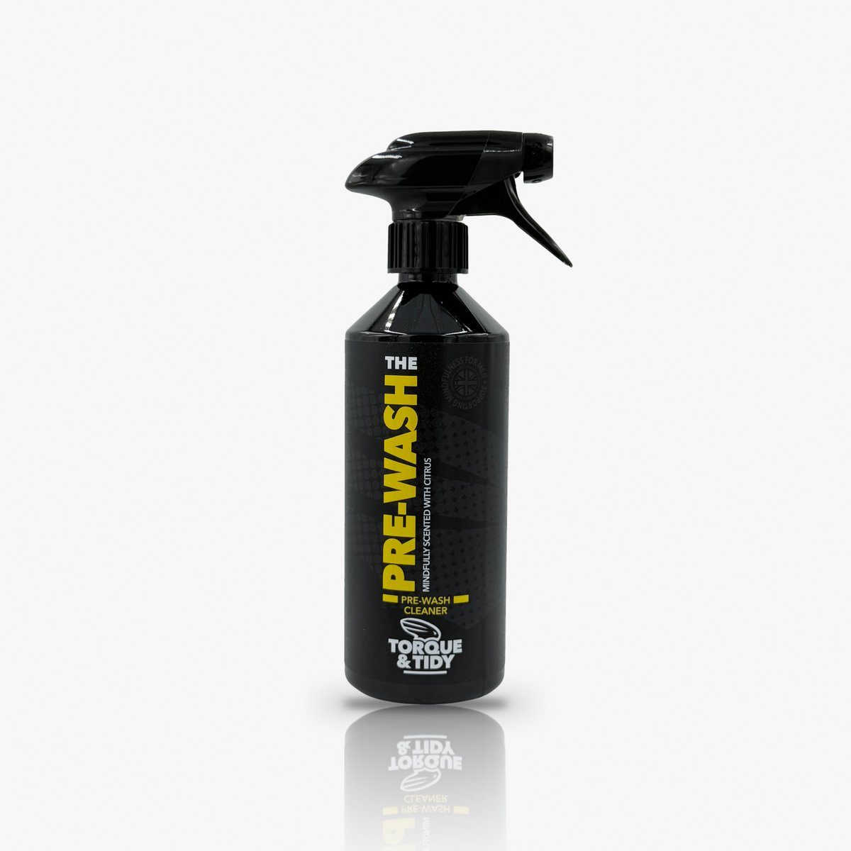 The Pre Wash car pre-wash cleaner in a trigger spray bottle
