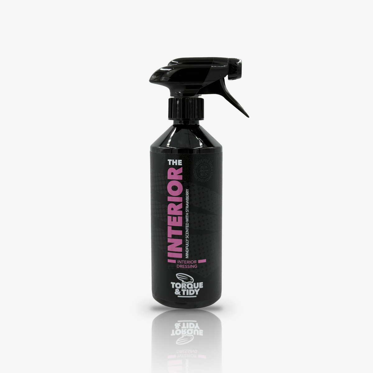 The Interior car interior dressing in a trigger spray bottle