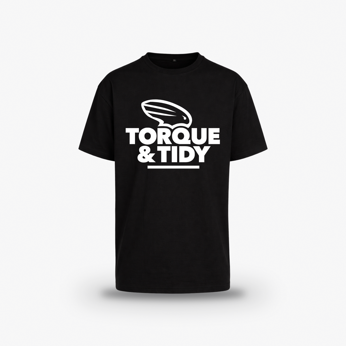 The OG Tee in black, back print with large white logo